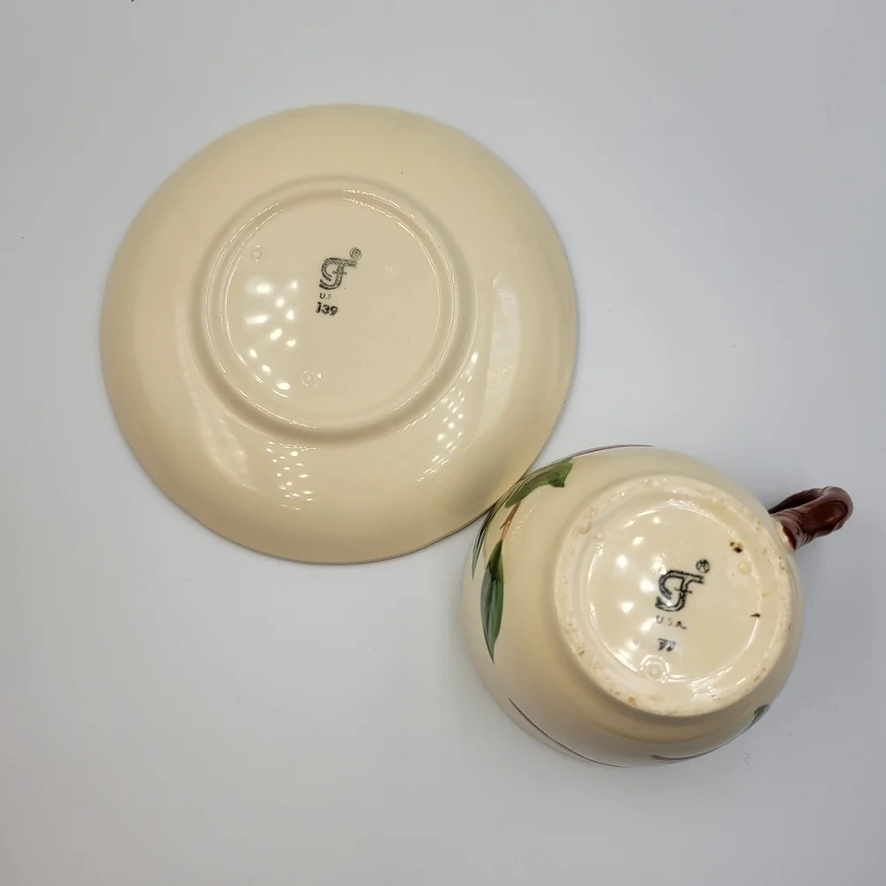 Vintage Franciscan Apple Cup & Saucer Set (2 Pcs)